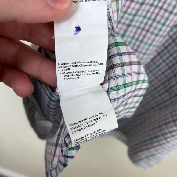 BOSS Hugo Boss Regular Fit Short Sleeve Plaid Button Down Shirt Men’s Sz M - Picture 9 of 9